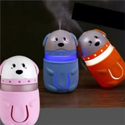 강아지 가습기 usb 초음파 가습기 귀여운 저소음 휴대용 무드등 사무실 차량용 아이