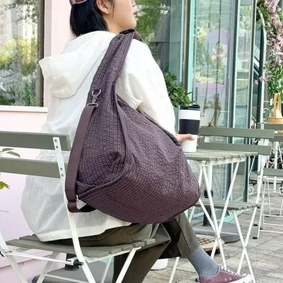 가방 크로스백 여성 빅 기저귀 숄더 체크 여행용