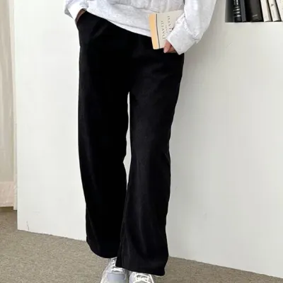 일자 통바지 와이드 밴딩 팬츠 바지 여성의류 여성바지