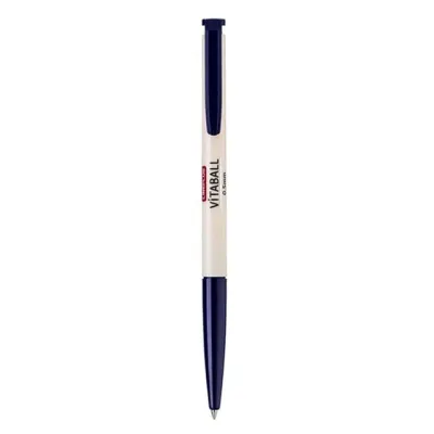 라인플러스 볼펜 비타볼 베이지 0.5mm (청색) (12개입) (1박스) 사무용펜 학생