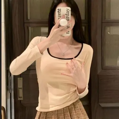 가을겨울 심쿵핏 여리 스퀘어넥 티 HES-1010439