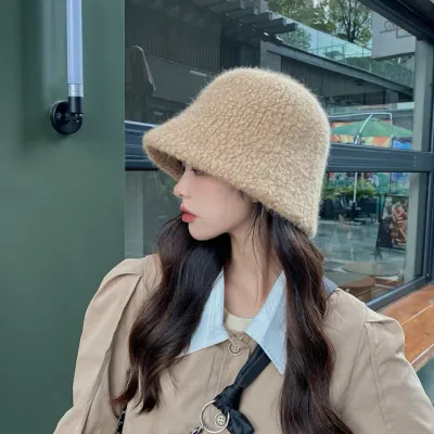 -당일출고- 도톰 양털 뽀글이 버킷햇 겨울모자 털모자 벙거지모자