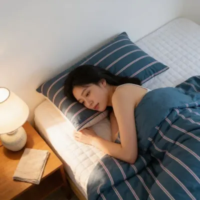차렵이불 소프트마이크로 스트라이프 자취방 침실 인테리어 침구류