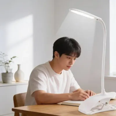 스마트폰 거치대 공부방 침대 조명 자바라 LED 스탠드 독서 인강 학습용