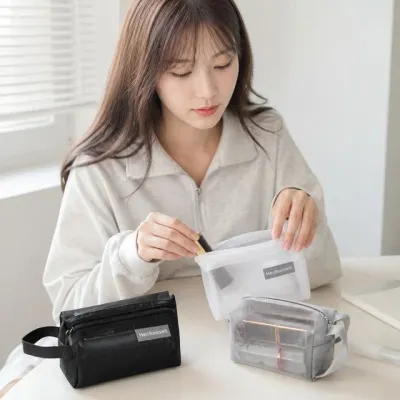 메쉬 파우치 지갑 망사형 필통 필기구 여행 보관 정리용품