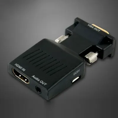 HDMI 컨버터 HDMI to VGA 오디오 지원 젠더