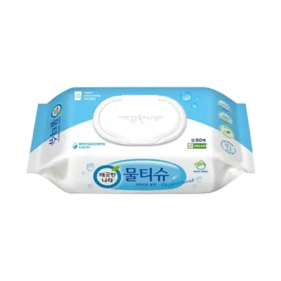 혜명몰 깨끗한나라 물티슈 페퍼민트 캡형 60매 - 박스 (32개입) 미니물티슈 물티슈20팩 휴대용물티슈 물티