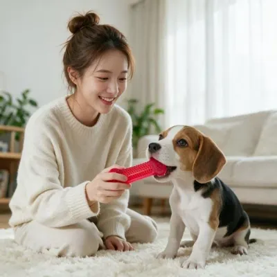 강아지 덴탈껌 치아 관리용 반려견 씹는 장난감 구강 건강 케어 용품 제거