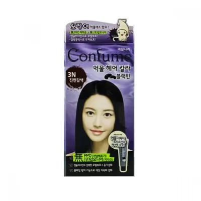 Confume 먹물칼라 블랙빈 3N 진한갈색 염색약 새치염색약 헤어 셀프 염모제
