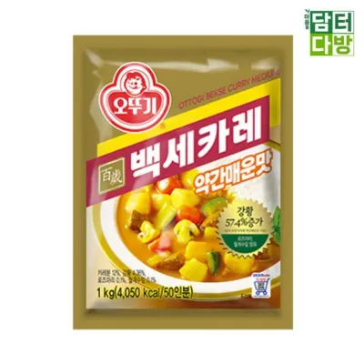오뚜기 백세카레 약간매운맛 1kg X 2개