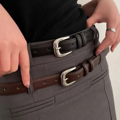 펀칭 스몰 버클 패션 벨트 캐주얼 정장 미니 허리 리스 액세서리 허리띠 얇은 작은