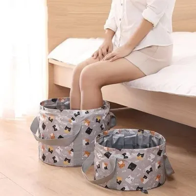 족욕통 접이식 족욕기 워터백 여행용 캠핑용 발세척기 보관가방