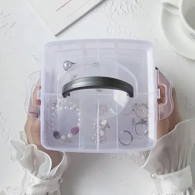 다기능 3층18칸 플라스틱 보석함 주얼리보관함 보관함 팔찌보관함 플라스틱수납함 여행용보석함 목걸이함