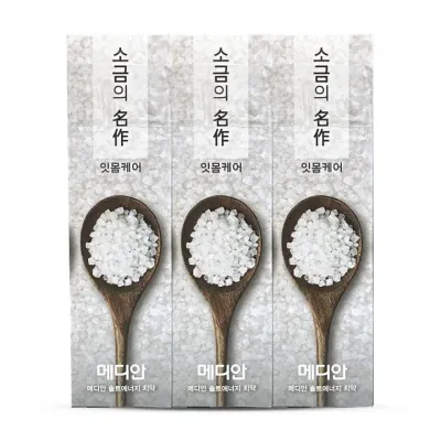 메디안 소금 의 명작 솔트 잇몸 케어 치약 120g 3개입