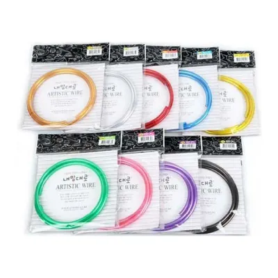 메탈릭 철사 두꺼운 코팅 칼라 색철사 와이어 4.5mm 5개입 철사끈 칼라철사 DIY용