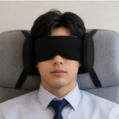 기차 양옆 목쿠션 수면안대 머리받침 베개 기내용 지지 차량용