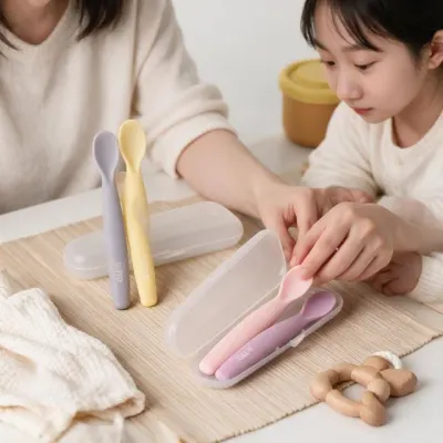 초기 이유식수저 중기 아기숟가락 유아식기 준비물 연습용 숟가락