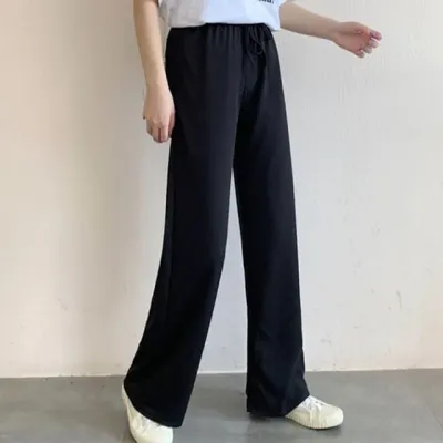 데일리 와이드팬츠 봄 가을 밴딩 바지 여성슬랙스 여자슬랙스