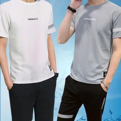 남성 헬스복 세트 반팔 반바지 짐웨어 러닝 운동복 2종 구성