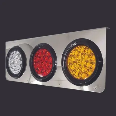 화물차 후미등 24v 3구 LED 테일램프 스텐 커버 세트