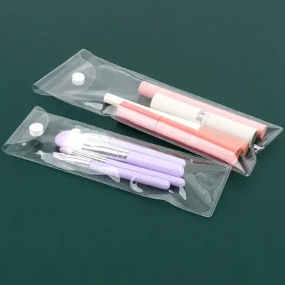 다용도 투명 일자형 파우치 1P