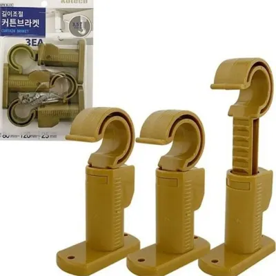길이 조절 커튼 브라켓 벽 고정 커튼 브라켓 간편 벽면 설치 창문 액세서리 욕실 클립