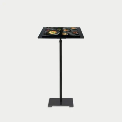 아크릴 메뉴판거치대 1기둥 블랙 각도조절 높이조절 480mm 보면대 강연