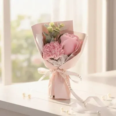 패키지 스승의날 비누꽃 카네이션 별별창고 어버이날 꽃다발 로즈 플라워 조화 미니 졸업식꽃다발