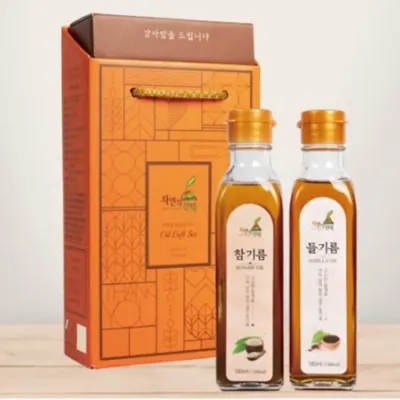 EC 들기름 참기름 세트 180ml 2개