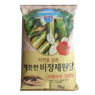 사탕수수 원당 비정제설탕 사탕수수설탕 비정제 달콤한 스위트 하얀 3kg 1개입