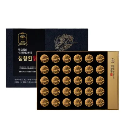 추석선물 진웰스 컴파운드K 홍삼 침향환 3.75g x 30환 국내산 6년근 발효 홍삼액