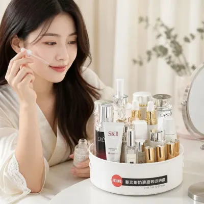 360도 회전 양념통 선반 화장품 정리대 수납함 테이블 주방 데스크
