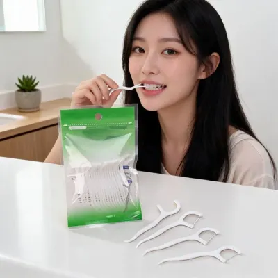 치실 손잡이형 치아청소 구강관리 틈새케어 어금니 이물질제거 20개입
