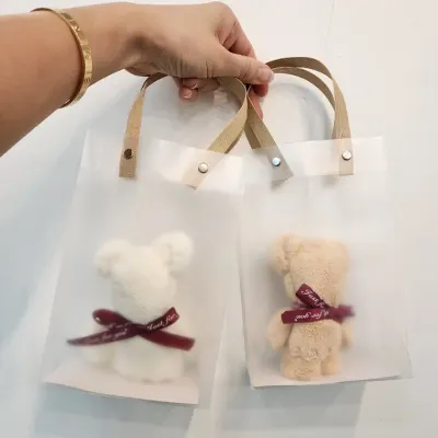 돌 생일 답례품 리본 곰 손수건 핸드타월 포장백 포함