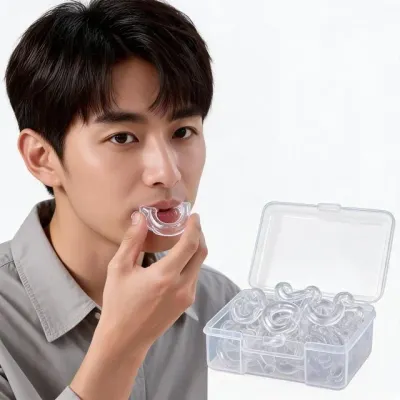 수면 혀커버 방지 투명 실리콘 마우스피스 구강 관리 기구 장치 마우스가드