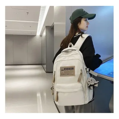 클래식 패치 캐주얼 백팩