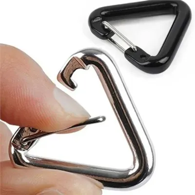 삼각 고리형 카라비너 삼각 아웃도어 휴대용 배낭 고리 소형 악세서리 열쇠고리 캠핑용 하네스 텐트용