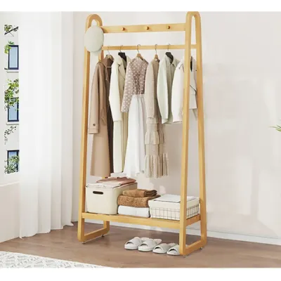대나무 선반 행거80cm(오크)