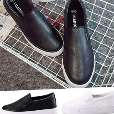 여성 캐주얼화 여성 로퍼 데일리 가죽 플랫 단화 통굽 슈즈 컴포트화 스니커즈 슬립온