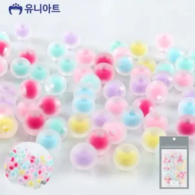 키링부자재 비즈공예부자재 플라스틱비즈 비즈부자재 키링비즈 티니비즈 12번 파스텔 비비볼 무광 소형
