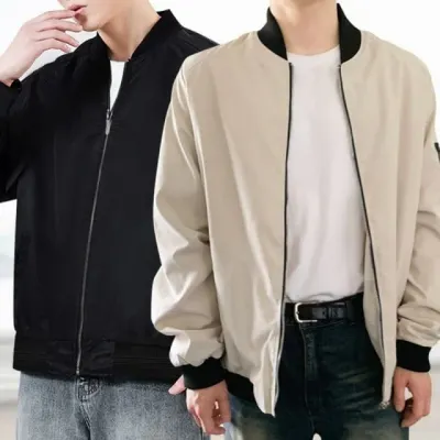 블루 항공점퍼 남성 블루종 아우터 간절기 점퍼 바람막이 블루