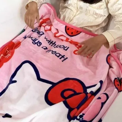 산리오 플러시 담요 무릅담요 캐릭터담요 기내담요