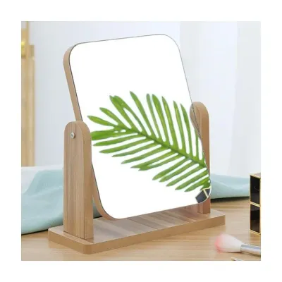 루미나D 탁상 거울 22x22cm dd-11077 우드 사각 인테리어 장식용