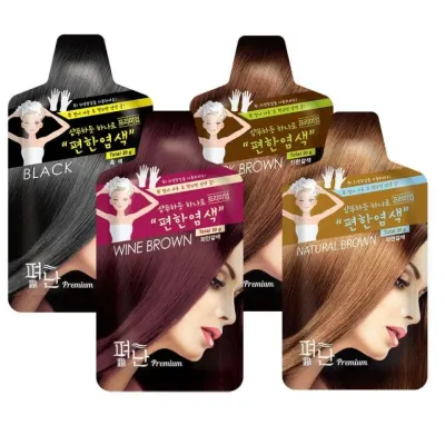 셀프염색 염모제 데일리 4색상 샴푸형 염색제 5개세트