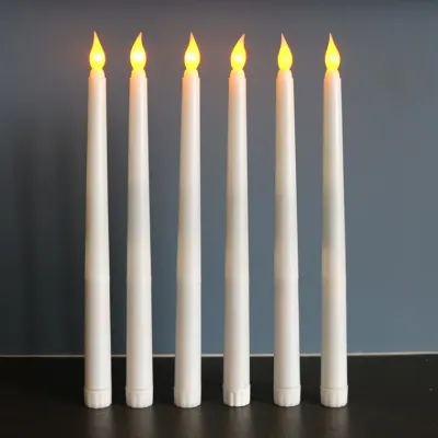 바람 불어도 꺼지지않는 LED 스틱 캔들 가짜양초 LED초 건전지초 모형양초 소원양초 6개세트