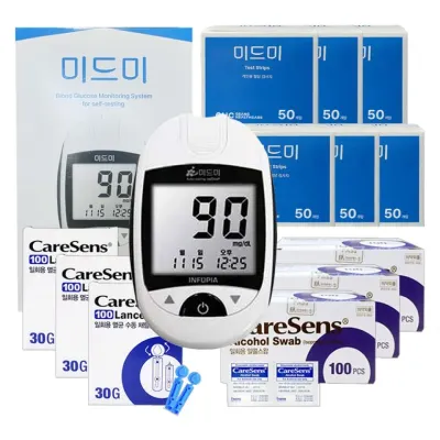 미드미 혈당계 + 시험지300매 + 채혈침300개 + 알콜솜300매