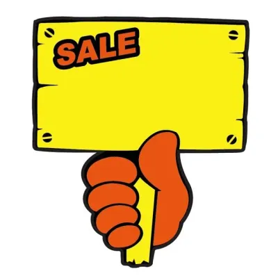 유니온 POP카드 푯말손 SALE PC 200