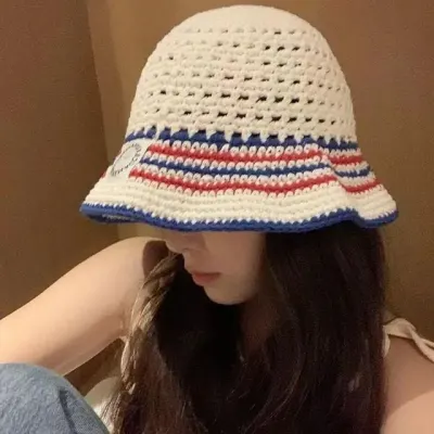 벙거지모자 스트라이프 버킷햇