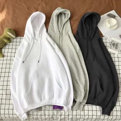 기모 후드티 남녀공용 오버핏 루즈핏 무지 맨투맨 커플 데일리 티셔츠