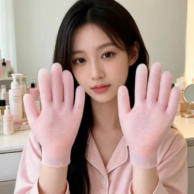 실리콘 보습 장갑 핸드케어 피부관리 손팩 홈케어 셀프관리 손 관리 용품 연핑크